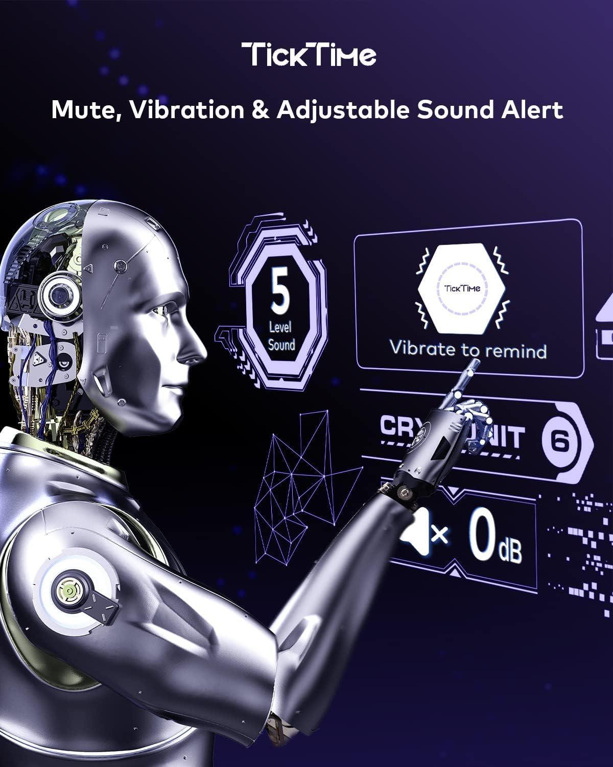 image:imageTicktime Pomodoro Timer Productivity Timer Cube 51525304560 Min Presets Custom Countdown amp Stopwatch 1s99m59s SoundVibrationSilent Magnetic Rechargeable for ADHD Study WorkVioletViolet