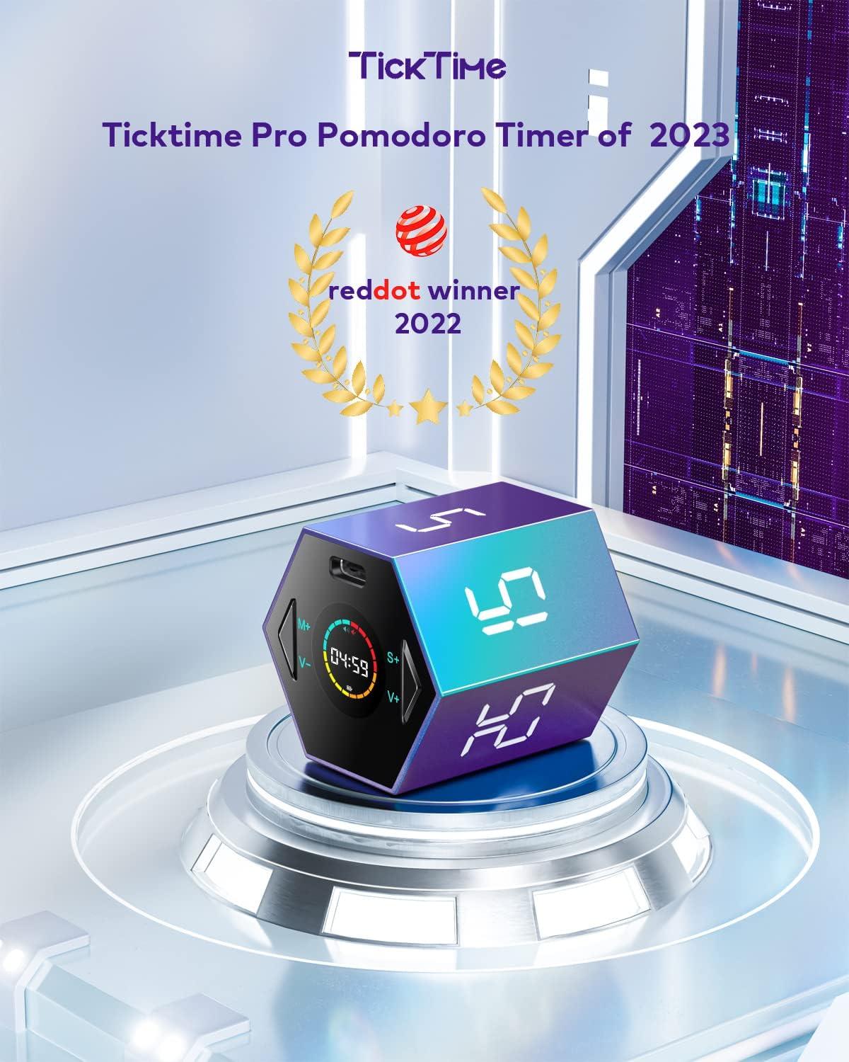 image:imageTicktime Pomodoro Timer Productivity Timer Cube 51525304560 Min Presets Custom Countdown amp Stopwatch 1s99m59s SoundVibrationSilent Magnetic Rechargeable for ADHD Study WorkVioletViolet