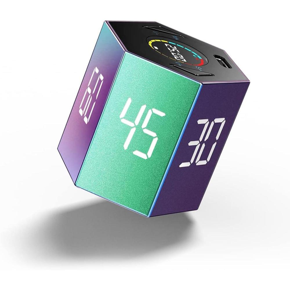image:imageTicktime Pomodoro Timer Productivity Timer Cube 51525304560 Min Presets Custom Countdown amp Stopwatch 1s99m59s SoundVibrationSilent Magnetic Rechargeable for ADHD Study WorkVioletViolet