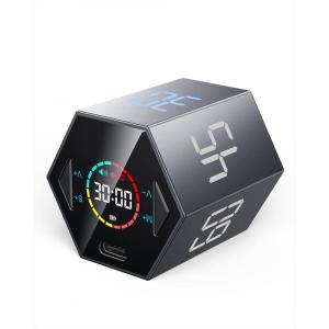 image:imageTicktime Pomodoro Timer Cube Hexagon Productivity Timer Pause amp Resume Silent Vibrate amp Adjustable Sound Alert for ADHD Task Work Study 51525304560min amp Custom CountdownGrayGray